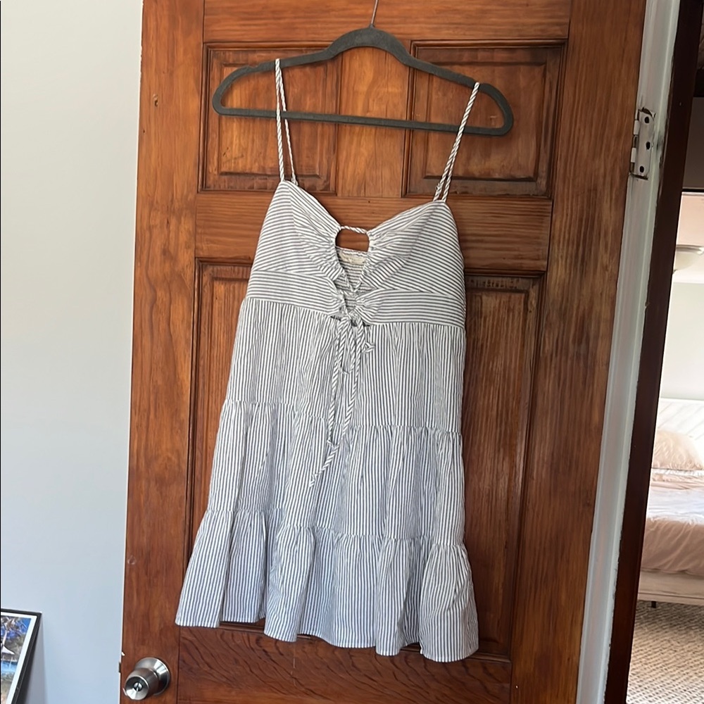 La Hearts Blue and White Striped Dress
